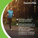 NaturesPlus Herbal Actives InflamActin - 60 Vegetarian Capsules - Herbal Supplement with Turmeric & Bromelain - Supports Adaptogenic Function - Vegan, Gluten-Free - 30 Servings
