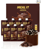 Chocolate Protein Shake, 16g Protein & High Fiber, Low Sugar, Keto-Friendly Meal Replacement powder with Roasted Almonds & Oat Crunch Balls (7 Packs, 1.41 oz Each)