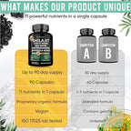Adndale Shilajit for Men and Women. Pure Himalayan Organic Shilajit Capsules with Sea Moss Ashwagandha Rhodiola Rosea Lion’s Mane. 90 Count