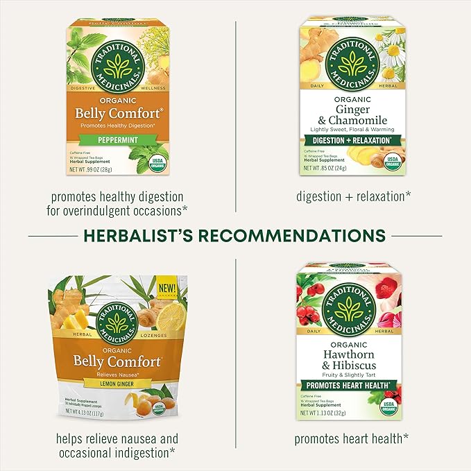 Traditional Medicinals Tea, Organic Ginger Aid, Promotes Healthy Digestion, 16 Tea Bags
