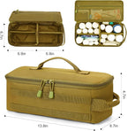 First Aid Bag Empty Pill Box Organizer,Tactical Medical Bag Case,Portable EDC Travel Medicine Pill Bottle Organizer (Brown)