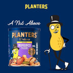 PLANTERS Deluxe Mixed Nuts - Roasted Cashews, Almonds, Brazil Nuts, Pistachios, and Pecans, Plant-Based Protein, Quick Snack, 15.25oz Canister (Pack of 4)