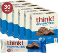 think! Protein Bars, High Protein Snacks, Gluten Free, Kosher Friendly, Brownie Crunch, Nutrition Bars, 2.1 Oz per Bar, 30 Count (Packaging May Vary)