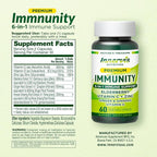 Immune Support 6-in-1 – Elderberry, Ginger, Korean Ginseng, Vitamin C 500mg, D3 2500IU, Zinc | Vegan Capsules – 1 Month Supply | Innervis Nutrition