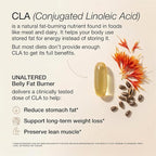 UNALTERED Belly Fat Burner for Men - Natural Weight Loss Pills to Support Reduced Body Fat, Preservation of Lean Muscle Mass, and a Healthy Metabolism - CLA Dietary Supplement - 90 Softgel Capsules