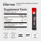 JUNG KWAN JANG Everytime Korean Red Ginseng Extract Stick 3,000mg Original - Adaptogen Energy Drink Liquid Stick Supplements - Energy Boost & Immune Support, Caffeine Free (30 Sticks)