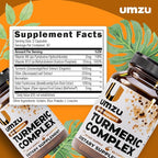 UMZU Turmeric Curcumin Supplement, (30 Day Supply) – Bromelain Boswellia & BioPerine Black Pepper Blend – Turmeric Supplement for Joint Support & Immune Support Daily Wellness Support System