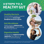 Prebiotics and Probiotics for Women & Men | Pre and Probiotics for Gut Health & Bloating Relief | Synbiotic with 20 Billion CFU Lactobacillus & Bifidobacterium | Shelf-Stable | Vegetarian | 60 Ct.