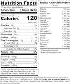 NATURELO Plant Protein Powder, Vanilla, 22g Protein - Non-GMO, Vegan, No Gluten, Dairy, or Soy - No Artificial Flavors, Synthetic Coloring, Preservatives, or Additives - 20 Servings