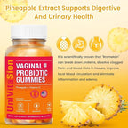 UniVitaSion Vaginal Probiotics Gummies for Women, 50 Billion CFUs - PH Balance, Vaginal odor, Vaginal Flora, Yeast Infection Treatment for Women, Vitamin C for Immune health, Hawaiian Pineapple Flavor