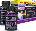 Nighttime Fat Burner with Melatonin - Appetite Suppressant for Weight Loss - Night time Fat Burner for Women Supporting Sleep & Relaxation - Weight Loss Diet Pills that Work at Night - 2 Pack