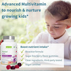 Igennus Methylated Kids Multivitamin Gummies, Clean Label & Third Party Tested, No Artificial Sweeteners or Flavors, Sugar Free, Age 4+, 90 Natural Berry Flavor from Fruit Powder, Non-GMO, Halal