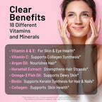 NatureWise Hair Skin and Nails Vitamin, Biotin 5000mcg w/Hyaluronic Acid, Collagen for Women with C, B Complex, D3, A, E, Iron - Non-GMO, Gluten Free - 270 Softgels[3-Month Supply]