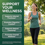 Clean Nutra Chlorophyll Capsules + Peppermint Slippery Elm Spirulina Chlorella Fenugreek Ashwagandha Sea Moss Supplement – Ph Balance for Women Detox Internal Deodorant Supplement + Prebiotics 60 Ct