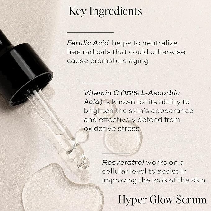 DIME Beauty Serum Set - Hyaluronic Acid and Vitamin C Face Serum Duo for Dark Spots, Brightening and Hydrating, Anti-Aging Firming Skincare Set, Vegan, Cruelty-Free, 1 oz / 30 ml Each