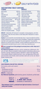 NESTLÉ Materna Prenatal Multivitamin with DHA Supplement | Folic Acid | 60 tablets + 60 DHA soft gels