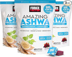 Force Factor Amazing Ashwa for Stress Relief, Memory, Focus, and Immune Support Health, Ashwaganda Supplement with KSM-66 Ashwagandha for Stress, 180 Soft Chews