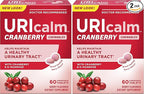 Uricalm Cranberry,Daily Dietary Supplement Chewable with D-Mannose,Berry,60 Count (Pack of 2)