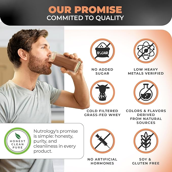Nutrology TRIPACT Protein Powder - 7-in-1 Meal Replacement Shake with Grass Fed Whey Protein Powder, Pea, Rice, & Greens - Boost Muscle Recovery & Immunity, Creamy Chocolate Flavor, 40 Servings