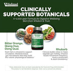 Rhubarb,Gut Motility Activator for Bowel Movement and Regularity,Constipation Relief,Bloating & Gas Relief,Mucus Production Assist,Lining & Microbiome Support, 45 Capsules