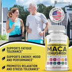 JB Wellness Co Ashwagandha Maca Root, Fenugreek Supplement with Tongkat Ali Ginseng - Assists with Mood & Thyroid Health - 60 Count