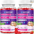 Magnesium Gummies for Kids - Magnesium Glycinate Gummies with Vitamin D3, B6, Potassium & Ashwagandha, Magnesium for Kids & Adults Relaxation, Sleep, Brain & Bone Health - Strawberry 60ct (2 Pack)