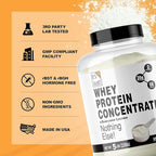 It's Just! - 100% Whey Protein Concentrate, Made in USA, Premium WPC-80, No Added Flavors or Artificial Sweeteners (5 Pound, Unflavored)