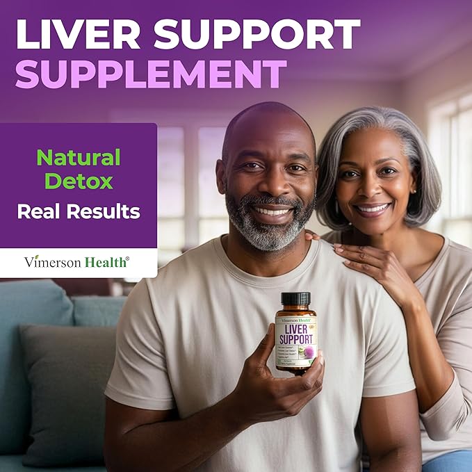 Liver Support with Artichoke Extract, Enzymes, Silymarin 50% Milk Thistle, Dandelion Root, Lipase & Protease, Solarplast® Antioxidants – Supports Detox, Digestion & Energy. 90 Capsules, 30 Day Supply