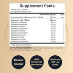 Magnesium Complex 500mg, 300 Capsules | 10-in-1 Magnesium Glycinate, Citrate, Malate & More | Chelated Form for Easy Absorption | Non-GMO