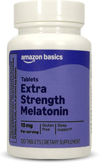 Amazon Basics Extra Strength Melatonin Tablets, 10 mg 120 Count