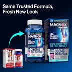 MAGNOX® Buster | Patented Clinically Tested 380mg Magnesium Supplement for Spasms & Leg Cramps at Night | One Capsule a Day for Almost Full Dosage | 3X More Absorption | Dead Sea Minerals (60 Caps)
