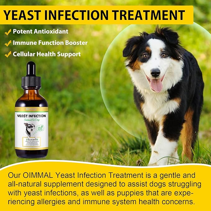 Yeast Infection Treatment for Dogs, Naturally Supports Dog Healthy Itch Relief, Ear Infection Treatment, Dogs Allergy Relief, Inflammation Relief & More (1pcs)