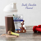 Quick Slim Meal Replacement Shake for Weight Loss, 30 Servings, 20g Protein, 27 Vitamins & Minerals, Dietary Fiber, Low Carb, Gluten Free (Double Chocolate, 30 Sachets)