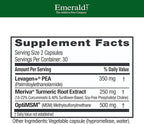 Emerald Laboratories Pea+ with Levagen+ - Support Joint & Muscle Health with Meriva Curcumin, OptiMSM & Levagen+ Pea* - Non-GMO, Vegan, Gluten-Free - 60 Vegetable Capsules