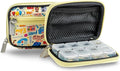 Made Easy Kit Pill Case - Weekly Medicine Organizer with Removable Seven-Day Vitamin & Supplement Box - Premium Neoprene for Travel Purse Accessory (Yellow Music Lover)