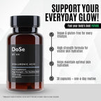 DoSe by VH Hyaluronic Acid Capsules 300mg – Hyaluronic Acid Supplement with Vitamin C – Supports Skin Hydration, Joint Comfort & Eye Moisture – Vegan Supplement (30 Capsules)