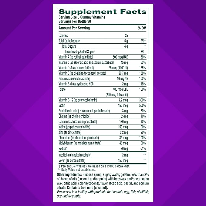 Vitafusion Power Plus Women’s Multivitamin Gummies,100% Daily Value or More of 10Nutrients,HelpsSupport Nerve,Energy Metabolism,Bone & Immune Health,Strawberry & Watermelon Flavor,90 Count (Pack of 2)