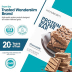 WonderSlim Protein Wafer Snack Bar, Chocolate, 210 Calories, 15g Protein, 0mg Cholesterol (5ct)