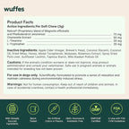 Wuffes Calming Soft Chews for Dogs, Stress Support Supplement with Relora®, L-Theanine, L-Tryptophan & Chamomile, Non-Drowsy Calming Relief for All Dogs, 60 Soft Chews