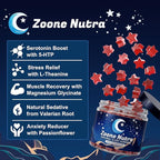 Sleep Gummies for Adults – Melatonin Free Gummies with 5-HTP, L-Theanine, Magnesium & Valerian Root – Vegan, Halal, Sugar & Gluten Free – Sweet Strawberry 60 Count