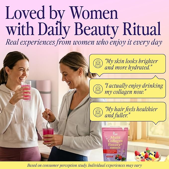 Fuel Multi Collagen Peptides Powder – 11g Hydrolyzed Collagen Types I, II, III, V & X – Hair, Skin, Nails & Joint Support – Keto & Gluten Free – Mixed Berry – 40 Servings (9.59oz)