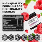 Magnesium Gummies - 410mg of Elemental Magnesium Glycinate & L-Threonate Supplement Complex - Vegan Magnesium Glycinate Gummies for Calm Mood, Muscle & Heart Support - Chewable Magnesium Gummy 60 pcs