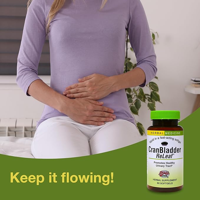 Herbs Etc. CranBladder ReLeaf Softgels - Bladder Health Support - Natural Supplement Formula to Aid Urinary Health & Comfort - Optimal Urinary Support with Cranberry - 60 Softgels (60 Servings)