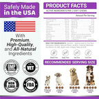 Dog Multivitamin Chewable with Glucosamine - Dog Vitamins and Supplements - 165 Treats - Senior & Puppy Multivitamin for Dogs - Hip & Joint Support - Immune Health, Skin, Heart, Digestion, Probiotics