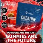 WELLNESS LABSRX Creatine Gummies 5000mg, 30 Servings Creatine Monohydrate Gummies, Strawberry Flavor Creatine for Men - Pack of 2