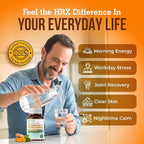 Turmeric Supplement Hrx- Immune Supplement, Metabolism Booster Joint Support Supplement with Turmeric Curcumin, Boswellia, Curcuma & Black Pepper Extract - 60 Capsules