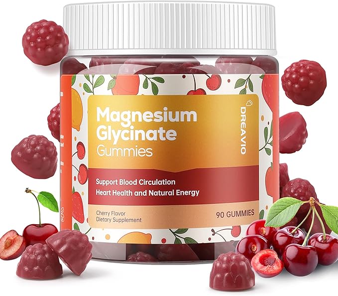 90 Count Magnesium Glycinate Gummies w/Ashwagandha Supplement - Sugar Free Zinc Magnesium Glycinate Supplement Ashwagandha Gummies for Adults