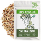 Organic Stinging Nettle Root Tea for Men's Health (4oz.) - Traditionally Used for Male Vitality & Overall Wellness — Make Herbal Infusions, Extracts, Tinctures, Oils — Té de Raíz de Ortiga Supports Prostate Health, Hormonal Balance & Energy - Make Herb...