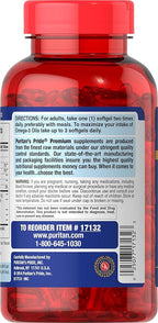 Puritan's Pride Omega-3 Fish Oil 1200 Mg, 180 Count