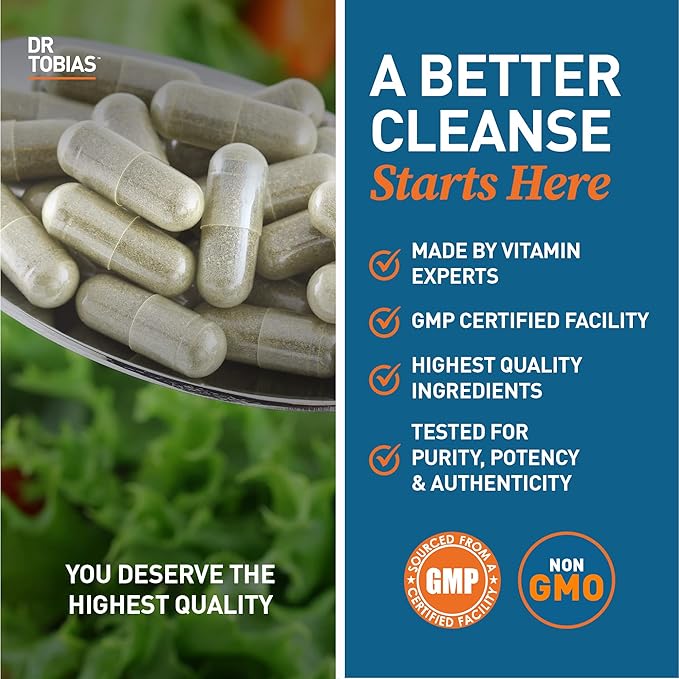 Dr. Tobias Colon Cleanse - Constipation Relief & Gut Health Support for Women & Men | 14 Day Colon Cleanser for a Gentle Colon Detox & Gut Flush - 3 Bottles of 28 Capsules